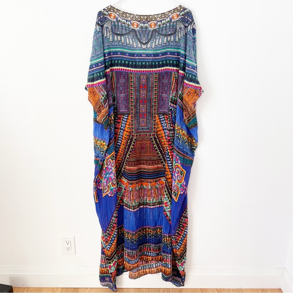 Camilla Crystal  Round Neck Kaftan Maxi Dress in Ancient Paj Ndau - Picture 6 of 16